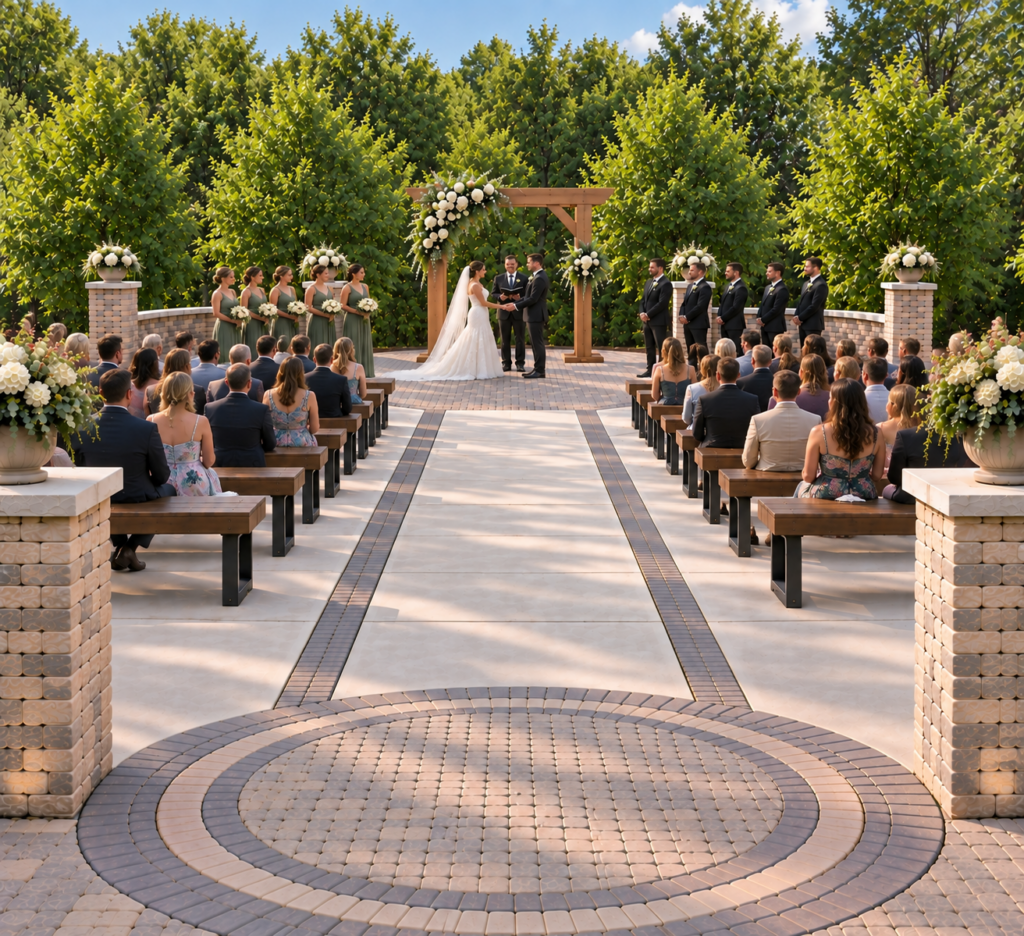 wedding ceremony in summer